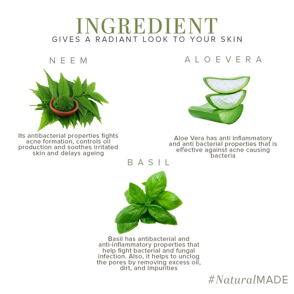 Khadi Kräuter Ayurveda Aloe Vera Neem Basilikum Gesichtsmassage Gel 100 g Für Reine Frische Hydrierte Haut Alle Typen