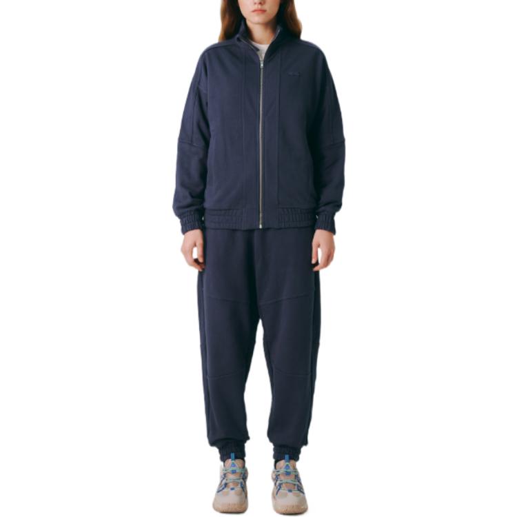 FILA Knitted Sweatpants Unisex Marine Blue Moderate Cuffed Pants FS2FPE3104X-CGY
