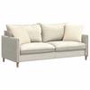 Sofa Cushions 2 Pieces Cream 45 X 45 Cm Corduroy Fabric
