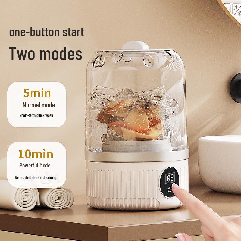 Mașină de spălat portabilă compactă cu sterilizare cu lumină albastră pentru haine de bebeluș și lenjerie