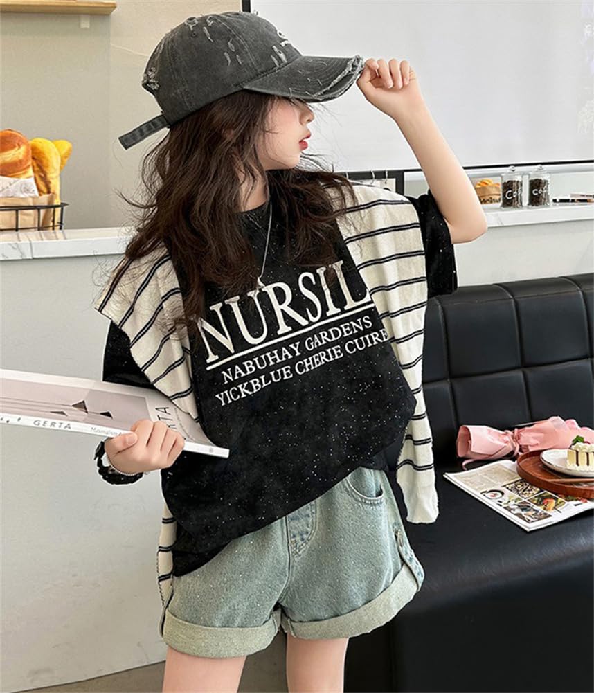 Summer Set Short Sleeve Top and Casual School Jersey Top and Set Jersey Set [KOSIKINI] Clothes, Children's Clothes, Kids' Up, Girls' T-shirt, Shorts,