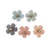 50PCS Embroidery Flower Patch Fabric With Rhinestone Flower Applique   Hair Clips Decor