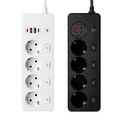 Power Strip EU AC zásuvka Multiprise Smart Home prodlužovací elektrický adaptér USB Podporuje PD20W&QC3.0