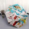 Sakura in Wonderland Durable Cartoon Folding Fashion Umbrella, Portable 3 Fold Compact Umbrella for Men and Women, Suitable for Travel or Daily Use