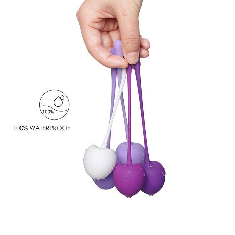 Kegel Ball 5pcs Women Ladies Cherry Kegel Exerciser Tightening Weight Egg Body Enhancing Sex Toy