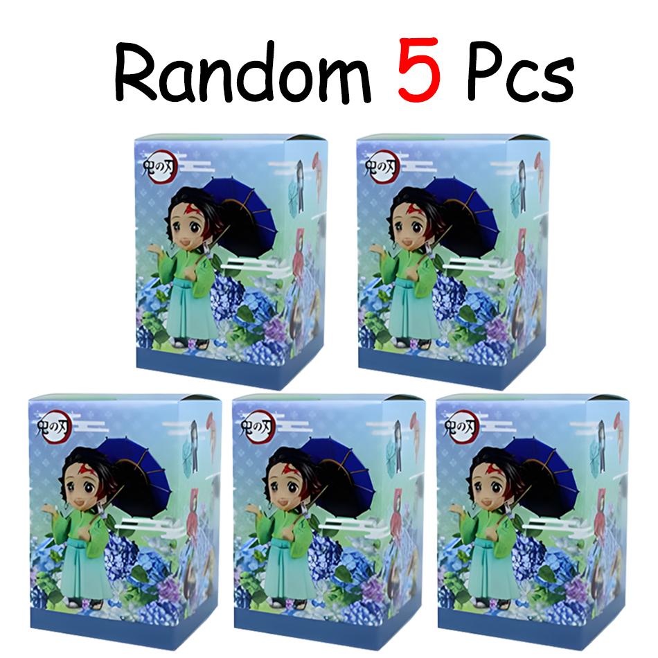 Demon Slayer Kimetsu No Yaiba Plum Rain Mystery Blind Box Tanjirou Nezuko Zenitsu Inosuke Collectible Toy Gift For Manga Lovers