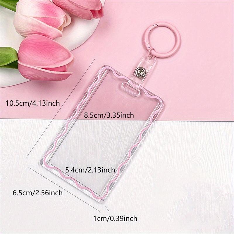 Transparent Acrylic Picture Frame ID Card New Unisex Hard Plastic Work Card Holder Business Case Protector Cover