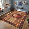 Tappeto da Basket per Camera da Letto, Tappeti da Basket 3'x5' con Fondo Antiscivolo, Tappeto Sportivo per Sala Giochi e Arredamento Soggiorno