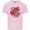 Zerrissene Marokko Flagge Marokkanischer Tag Fußball Unisex Leichtes Baumwoll-T-Shirt