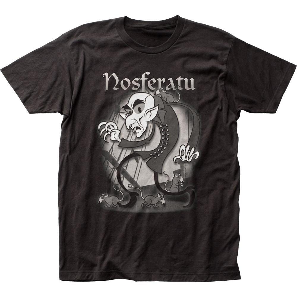 Nosferatu Rubberhose Mens T Shirt Classic Pop Culture Horror Movie Tee New Black Unisex T-Shirt S