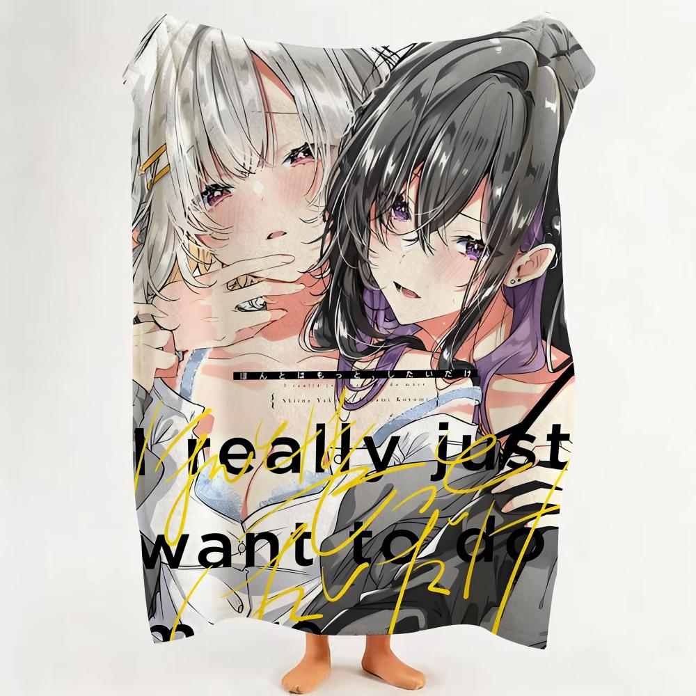 Anime W Whisper Me a L Love S Song Throw Flannel Throw Blanket Suitable for Sofa Living Room Bedroom 75cmx90cm