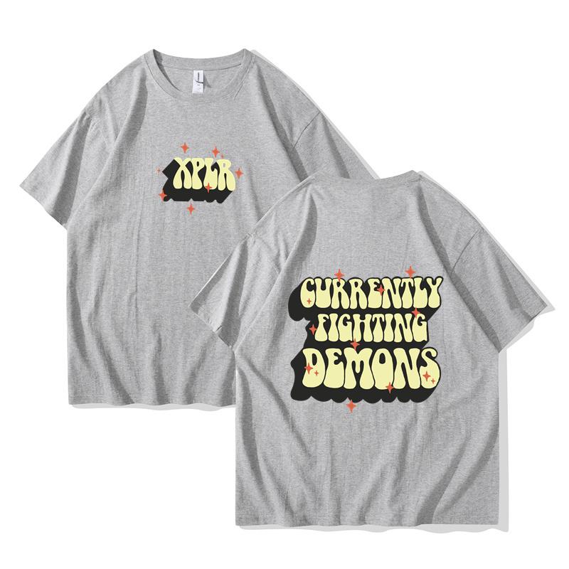 2024 New Sam and Colby XPLR Fighting Demons Merch Cotton T-Shirt Men and Woman Short Sleeve Funny T Shirt Unisex Harajuku Tops