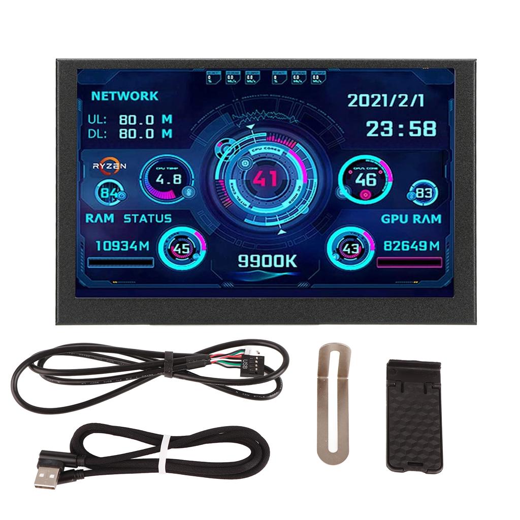 PC CPU Data Monitor 5in IPS USB C TYPE C Temperature Display PC CPU GPU RAM Data Monitor