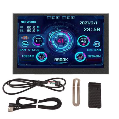 PC CPU Veri Monitörü 5in IPS USB C TİP C Sıcaklık Göstergesi PC CPU GPU RAM Veri Monitörü