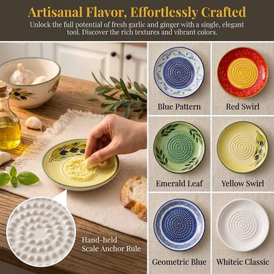 Ceramic Garlic Ginger Grater Handcrafted Tomato Grater Dish Cheese Carrot Fruits Vegetables