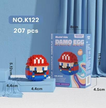 Stitch LinaBell Hello Kitty Sanrio Construction Blocks Damo Egg Cartoon Figrues Bricks Children's Assembly Playthings Model Present