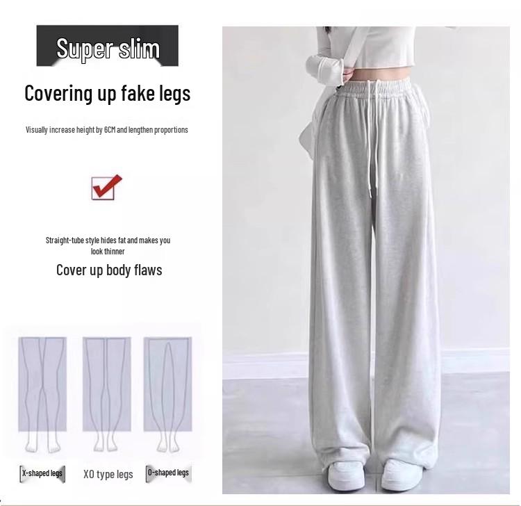 Girls' Wide-Leg Cuffed Pants - Spring/Autumn Casual Long Trousers for Kids