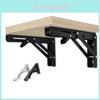 Stainless Steel Corner Shelf Bracket With Wall Mount Support For Home Storage