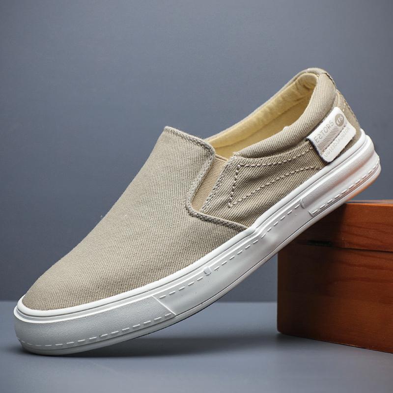 

Fashion Men s Canvas Shoes New Spring Anti-slip Comfortable Canvas Shoes Lightweight Breathable Slip On Driving Shoes BD24003 38 хакі