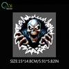 Skull car sticker for rear window; creative cartoon scratch cover for car body; decoration for electric vehicle