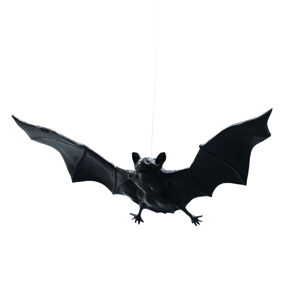 PVC Halloween Bat Hanging Ornament 3D Black Bat Handmade Bat Decorative Hanging Pendant DIY Craft Gothic Style