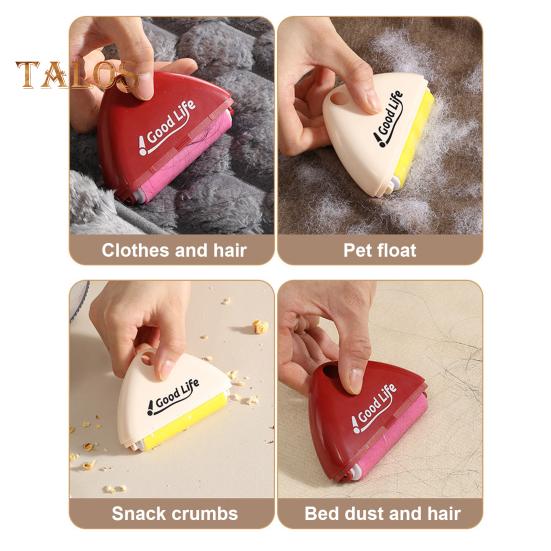 Portable Washable Lint Roller Pet Triangular Design Compact Hair Removal Remover Multi-Purpose Cleaning Tool