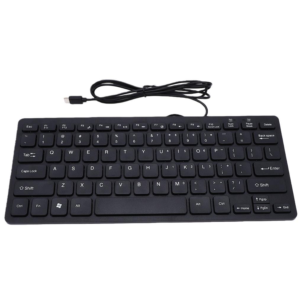 Type C Wired Keyboard Quiet Lightweight Silent Chocolate Key Small Wired Keyboard for Computer PC Laptop