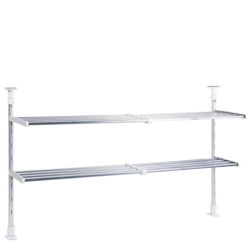 TAKUBO Takubo Draining Shelf Series, Expandable Tension Shelf, 2 Tiers, Width 50-90cm, TP2-90L