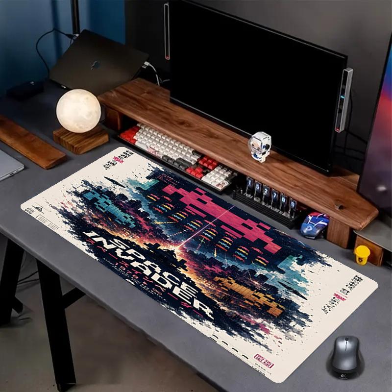 PAC Print Mouse Pad, Anti‑Slip Desktop keyboard Mat, for PC Laptop Gaming Working Daily Use, Cool Festival Surprise Gift