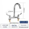 Double-Handle Sensor Wall-Mounted Brass Kitchen Faucet