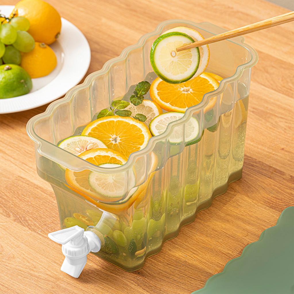 Beverage Liquid Drinks Container Fridges Drinks Dispensers with Tap & Lid Refrigerator Cold Beverage Dispensers Jugs