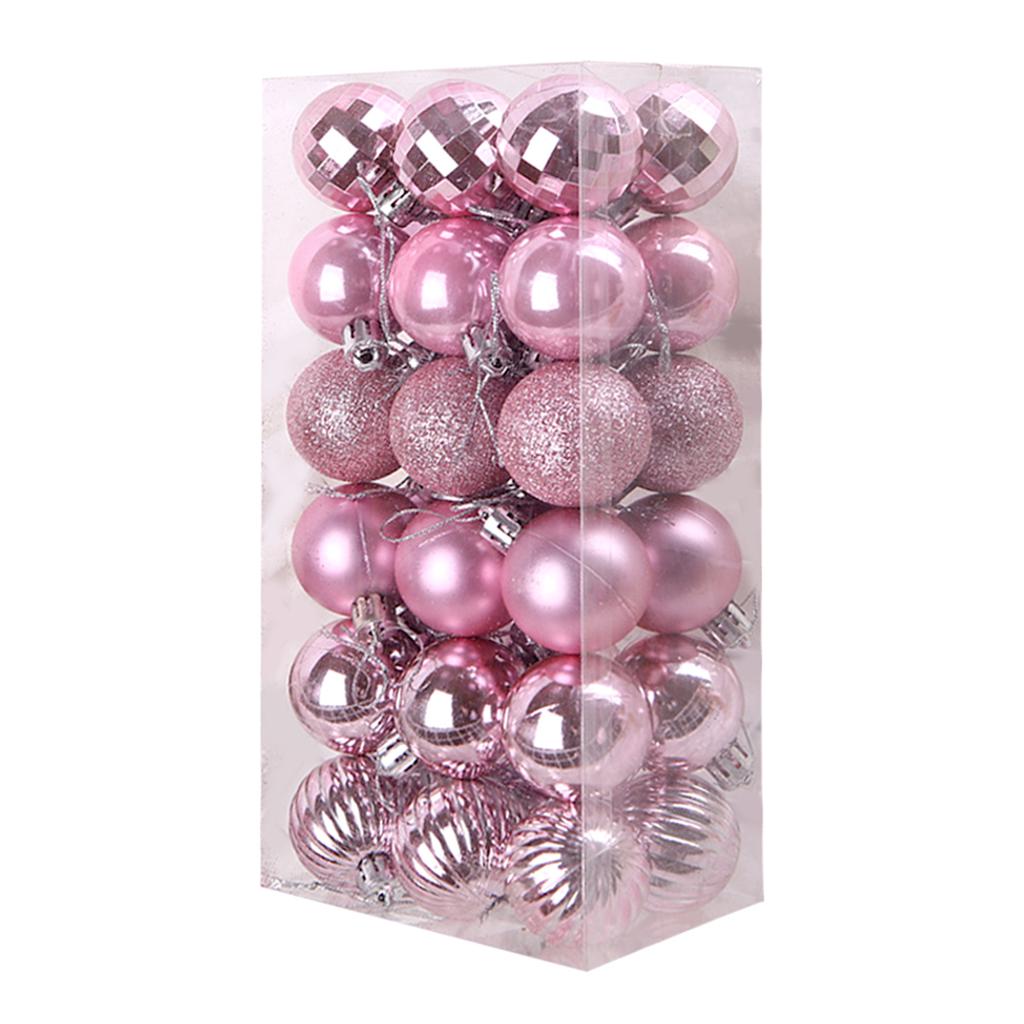 36Pcs Christmas Tree Balls Hanging Pendant Plastic Colorful Balls Ornament Set Christmas Home Decoration 2025 Navidad New Year