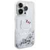 Etui do iPhone 13 Hello Kitty Liquid Glitter Charms Srebrne