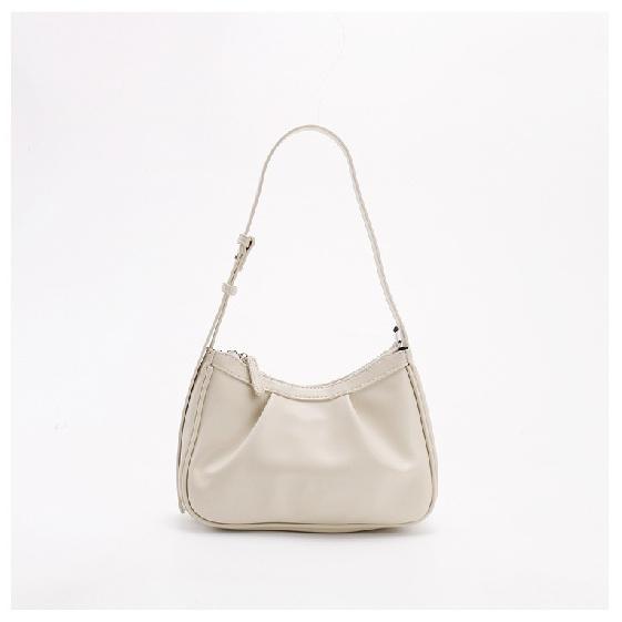 Women's Bag Korean Version New Ins Style Pleated Underarm Bag Fresh Fashion Single Shoulder Cloud Bag Baguette Bag for Women