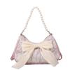 Design Pearl Handbag Bag Women's 2025 Summer New Messenger Bag Bow Shoulder Armpit Bag