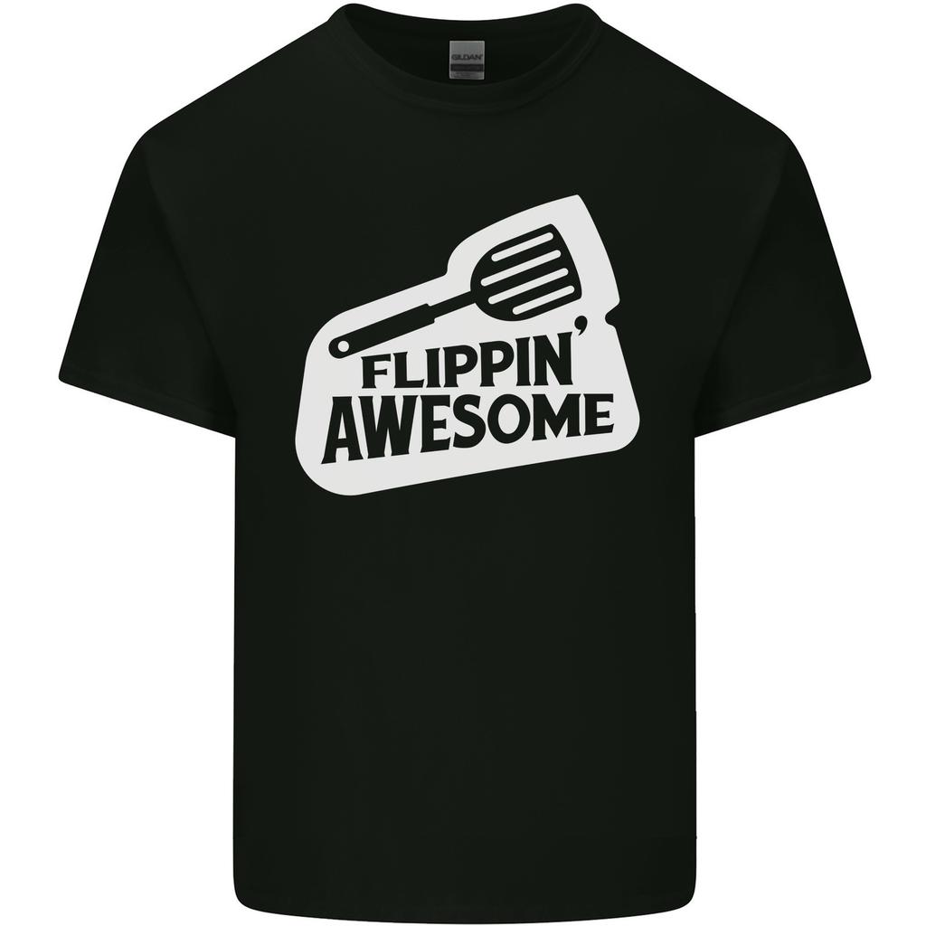 Flipping Awesome Funny Chef BBQ Fathers Day Mens Light Cotton T-Shirt