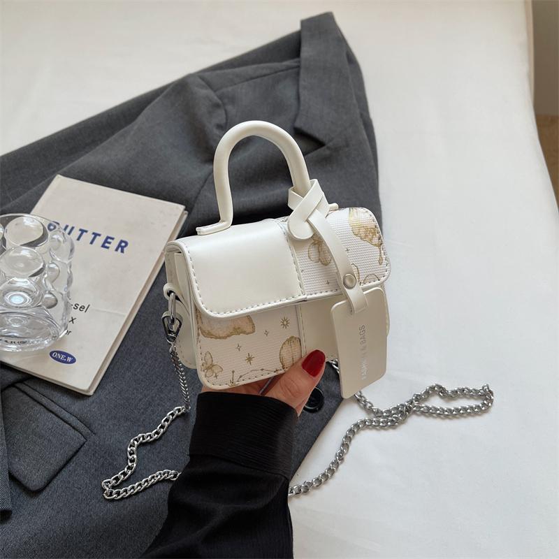 

Контрастные цветные женские сумки через плечо, женская мода, Bufferfly Printed Small Square Bag, модная женская сумка