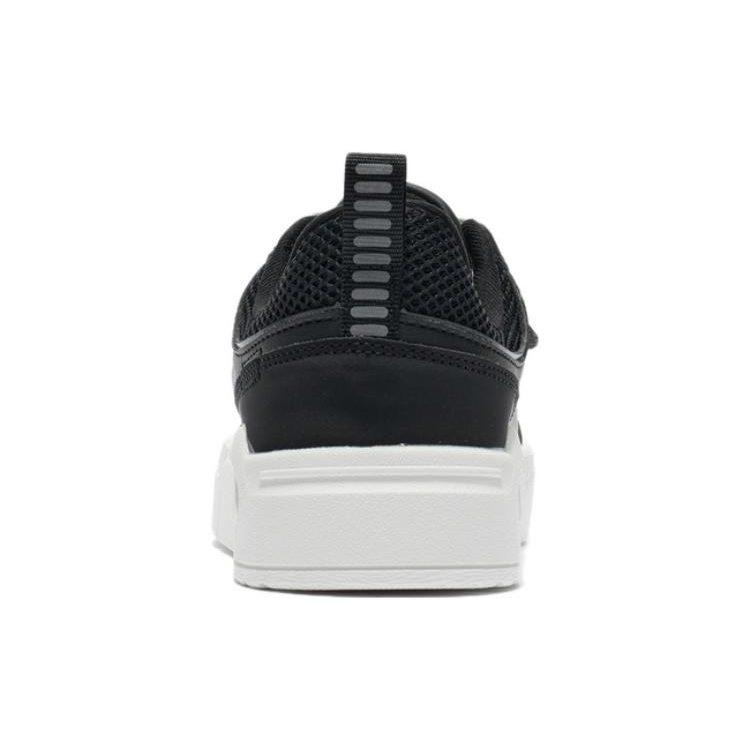 Li Ning Amortecimento Antiderrapante Resistente à Abrasão Cano Baixo Tênis de Skate Feminino Preto AGCR236-5