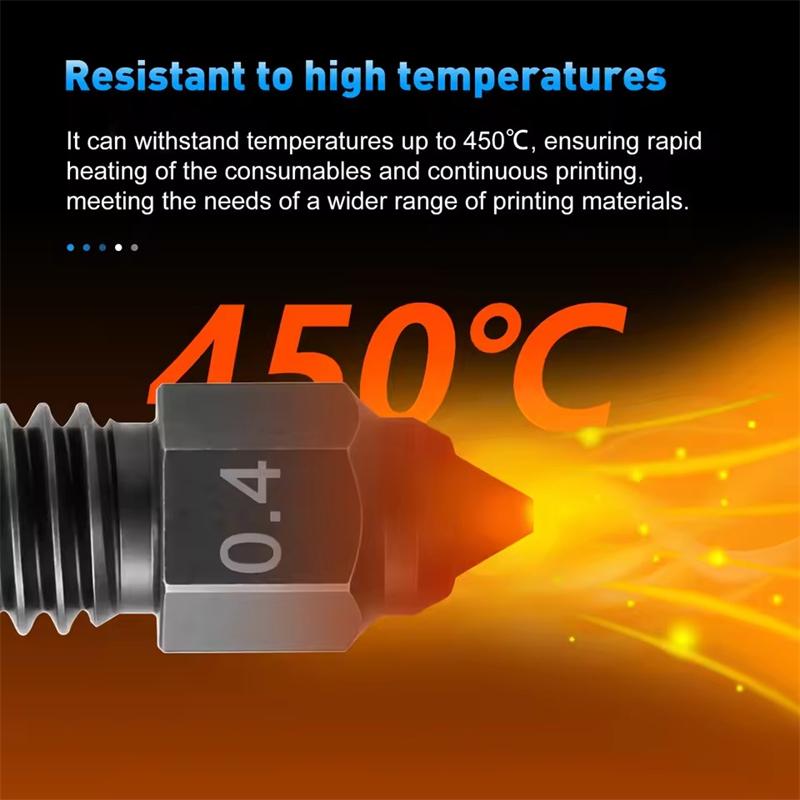 3D Printer Parts for Creality Ender 5 Max Hardened Steel Nozzle 0.4 0.6 0.8mm Hotend Nozzles 450℃ Harden Extruder for Ender5 MAX