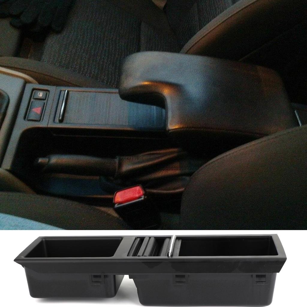 Svart Förvaringsfack med Mugghållare i Mittkonsolen Passar För BMW E46 3-serie 1998-2007