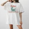 Streetwear Rilassato Niente È Sotto Controllo Meme Cane Maglietta Tee Donna Unisex Cotone Oversize Estate Larghi Casual Top Manica Corta