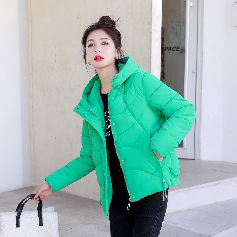 

Короткая зимняя куртка с капюшоном ярких цветов, женская теплая верхняя одежда