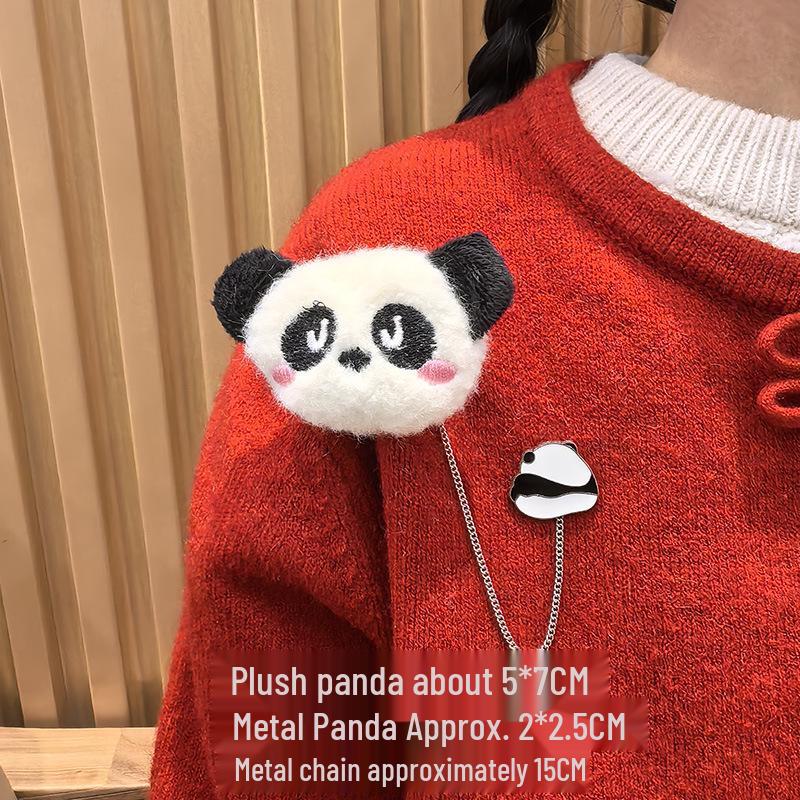 Adorable Red Panda Brooch: Cute Plush Backpack Pin for Students, Couples & Women - Perfect Birthday Gift