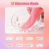 Clitoral Stimulator Tongue Vibrator Red Oral Sex Clitoris Vibrator, Tongue Toy for Women, Clitoral Licking Vibrator with 10 Modes Adult Toys