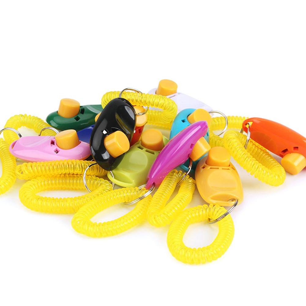 Training Portable with Wrist Strap Cute Dog Clicker Dog Whistle Puppy Training Accessories Dog Toy