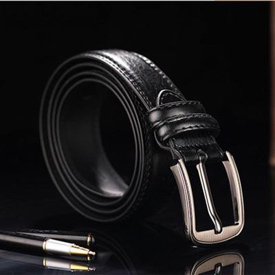 Men's Genuine Leather Belts: Pin Buckle In Black, Brown, Multi-color for All Ages