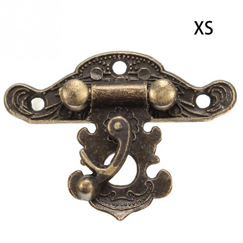 

2Sets Hinge Concealed Box Buckle Antique Retro Wooden Box Lock Zinc Alloy Vintage Buckle Decorative Latch Jewelry Padlock