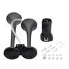 12V Car Air Horn Dual Trumpet Stainless Steel Low & High Tone for Trucks Automobiles Motorcycles - Car Horn Speaker