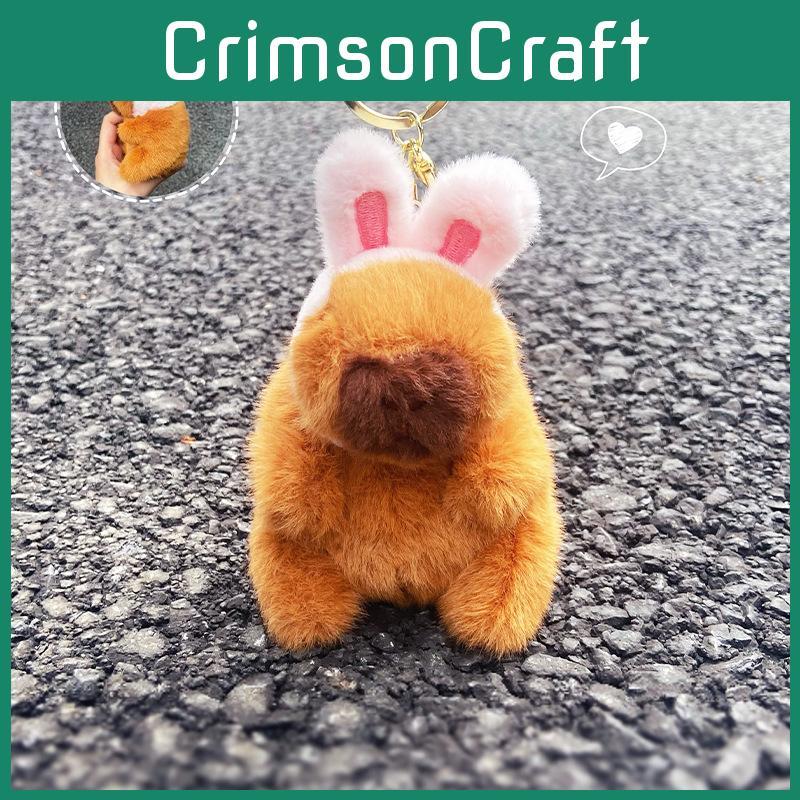 Headband Animal Frog Capybara Plush Keyring Pendant For Gift And Accessories