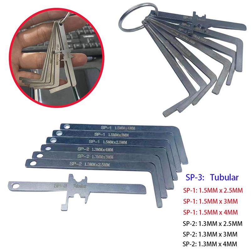 7Pcs Master Keys Metal Replacement Skeleton Lock Key Set Multiple Shapes Lock Picking Emergency Tool